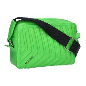 Balenciaga CAR CAMERA BAG Leather Shoulder Green